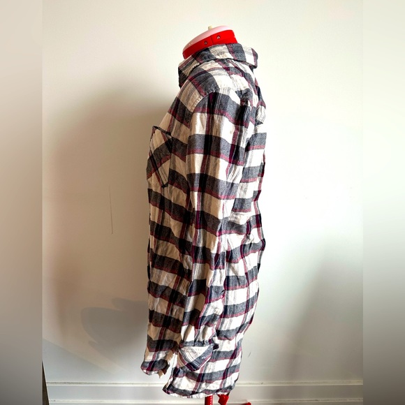 Aritzia TNA Plaid Tunic Button Up Shirt - XS - Picture 3 of 6